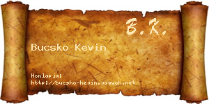 Bucsko Kevin névjegykártya